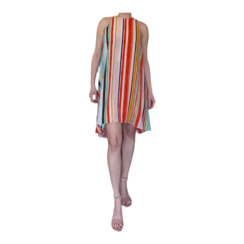 super fun colorful midi dress